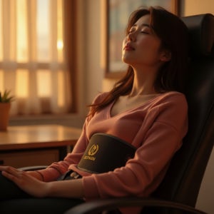 서로앤홈 X 렉스웜 딥히트 원적외선 온열밴드 허리찜질기 온열벨트 복부온열 생리통 USB 무선