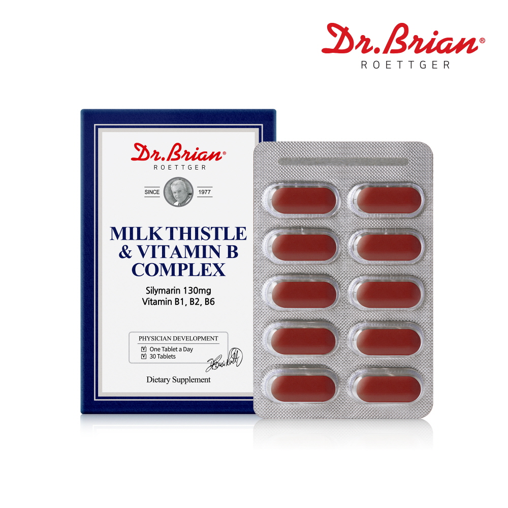 닥터브라이언 <b>밀크씨슬</b> 비타민B 콤플렉스 30정, 2개