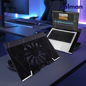잘만 ZM-NS3000 노트북쿨러 저소음 대형팬 LED 쿨링 맥북 태블릿 거치대