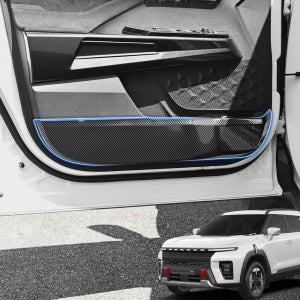 무쏘 EV 튜닝 용품 1열 도어커버 카본 악세사리 몰딩