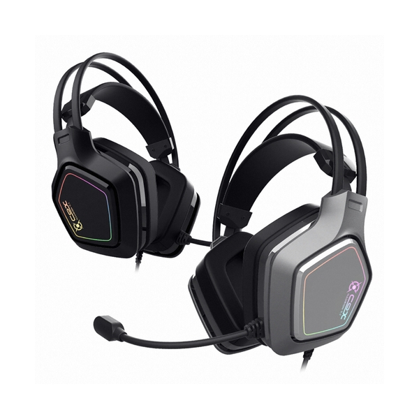 COX SCARLET 가상 7.1 RGB 노이즈 캔슬링 마이크 진동 초경량 헤드셋 블랙