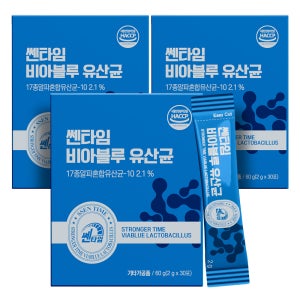 쎈타임 비아블루 전립선 유산균 30포, 3개