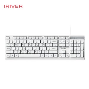 아이리버 항균처리 오피스기어 생활방수 키스킨 저소음 유선 키보드 K101 화이트, 멤브레인