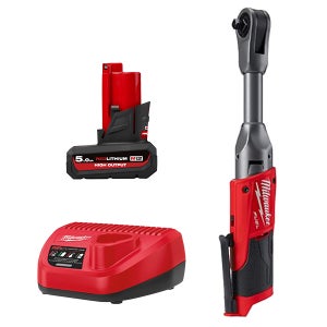 밀워키 M12 FIR38LR-501 롱리치 임팩 라쳇 12V 배터리(5.0) 1개 세트