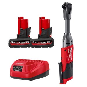 밀워키 M12 FIR38LR-502 롱리치 임팩 라쳇 12V 배터리(5.0) 2개 세트