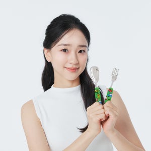 주니 올스테인리스 자기주도 이유식 스푼 포크 수저세트