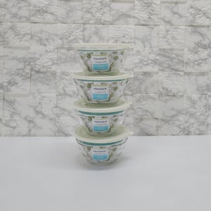 글라스락 햇밥용기 330mlX4조 냉동밥 이유식 스팀홀 캡 쿠킹볼 전자렌지 용기