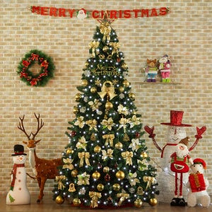 C골드 PVC 크리스마스 대형트리세트 3M