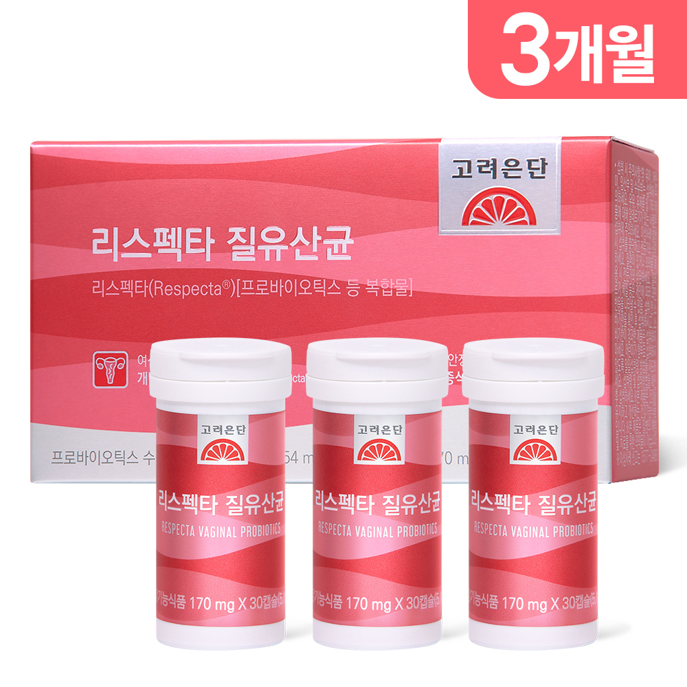 고려은단 리스펙타 질유산균 90캡슐, 1개 (3개월분)