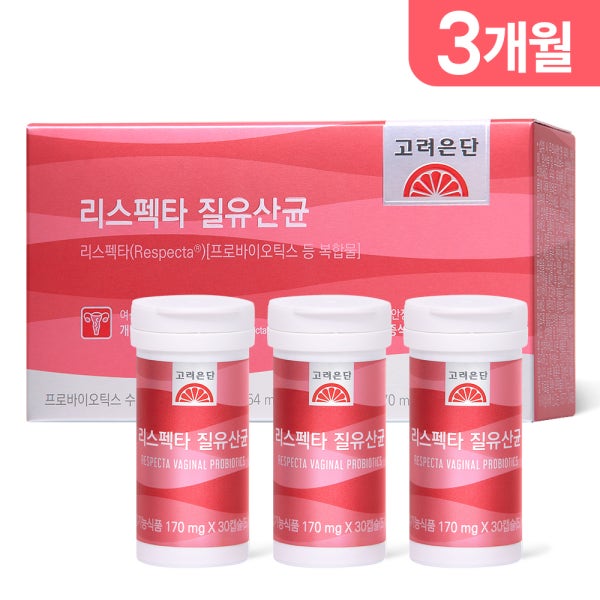 고려은단 리스펙타 질유산균 90캡슐, 1개 (3개월분)