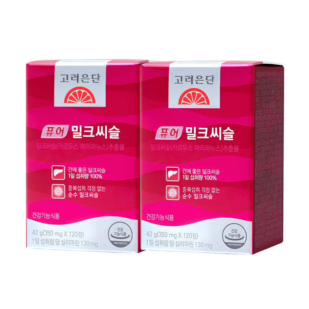 고려은단 퓨어 밀크씨슬 밀크시슬 간에좋은영양제 120정X2박스