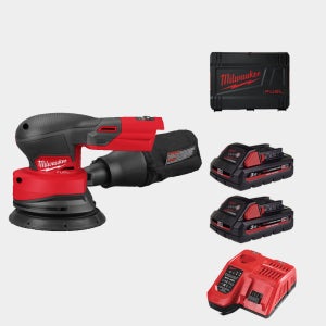 밀워키 18V 전동 충전 샌딩기 원형 샌더 M18 FROS125-302X 3A 배터리풀세트