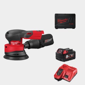 밀워키 18V 전동 충전 샌딩기 원형 샌더 M18 FROS125-501X 5A 배터리 세트