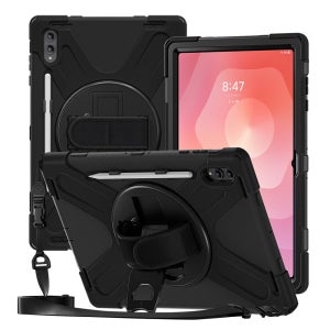 갤럭시탭 S11 울트라 케이스 범퍼 핸드 스트랩 라운드 아머 블랙, 탭 S11 울트라
