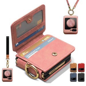 갤럭시 Z플립 케이스 힌지 보호 카인드 링 스트랩 2종 핑크, 갤럭시Z 플립7