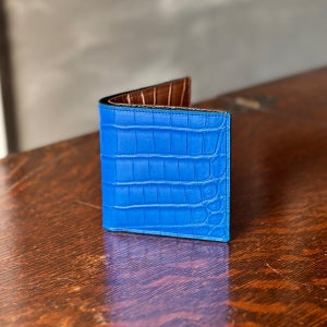 리얼 악어가죽 크로커다일 Essen 마이크로 미니 반지갑
