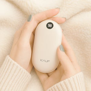 카프 무선 휴대용 손난로 보조배터리 10000mAh 충전식 양면발열 전자핫팩 KF-HW1