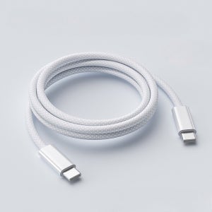 퀵차지 CtoC케이블 브레이디드 초고속충전 240W 화이트 1M