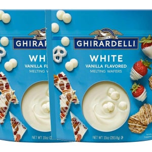 GHIRARDELLI 화이트 바닐라 향 멜팅 웨이퍼 버튼 화이트초콜렛 베이킹 283.8g 2개 미국직구 펜트리 크리스마스 가족선물