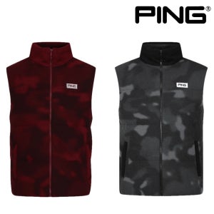 핑 골프웨어 남성 골프 조끼 패딩 카모 방풍 구스 다운 집업 니트 베스트 E4JV212
