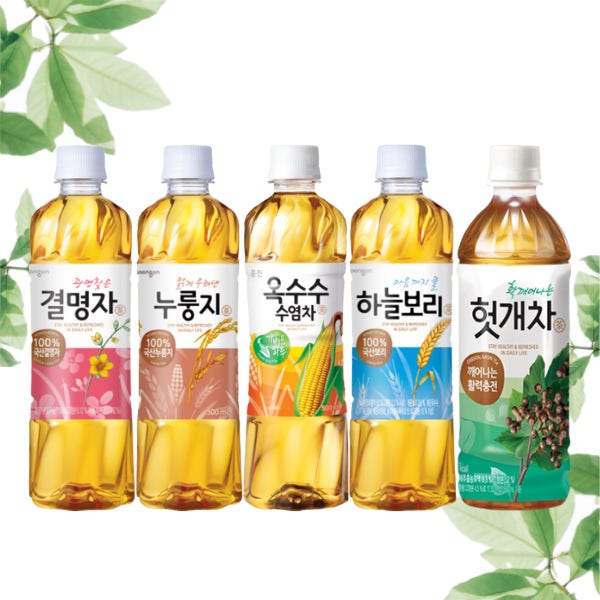 웅진 결명자차 누룽지차 옥수수수염차 하늘보리 헛개차 500ml 각4입 총20입 외