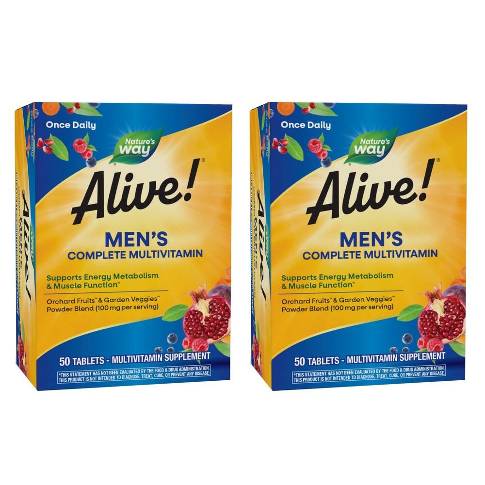네이쳐스웨이 멀티비타민 에너지 멀티미네랄 <b>얼라이브 맨 50</b>정 2개