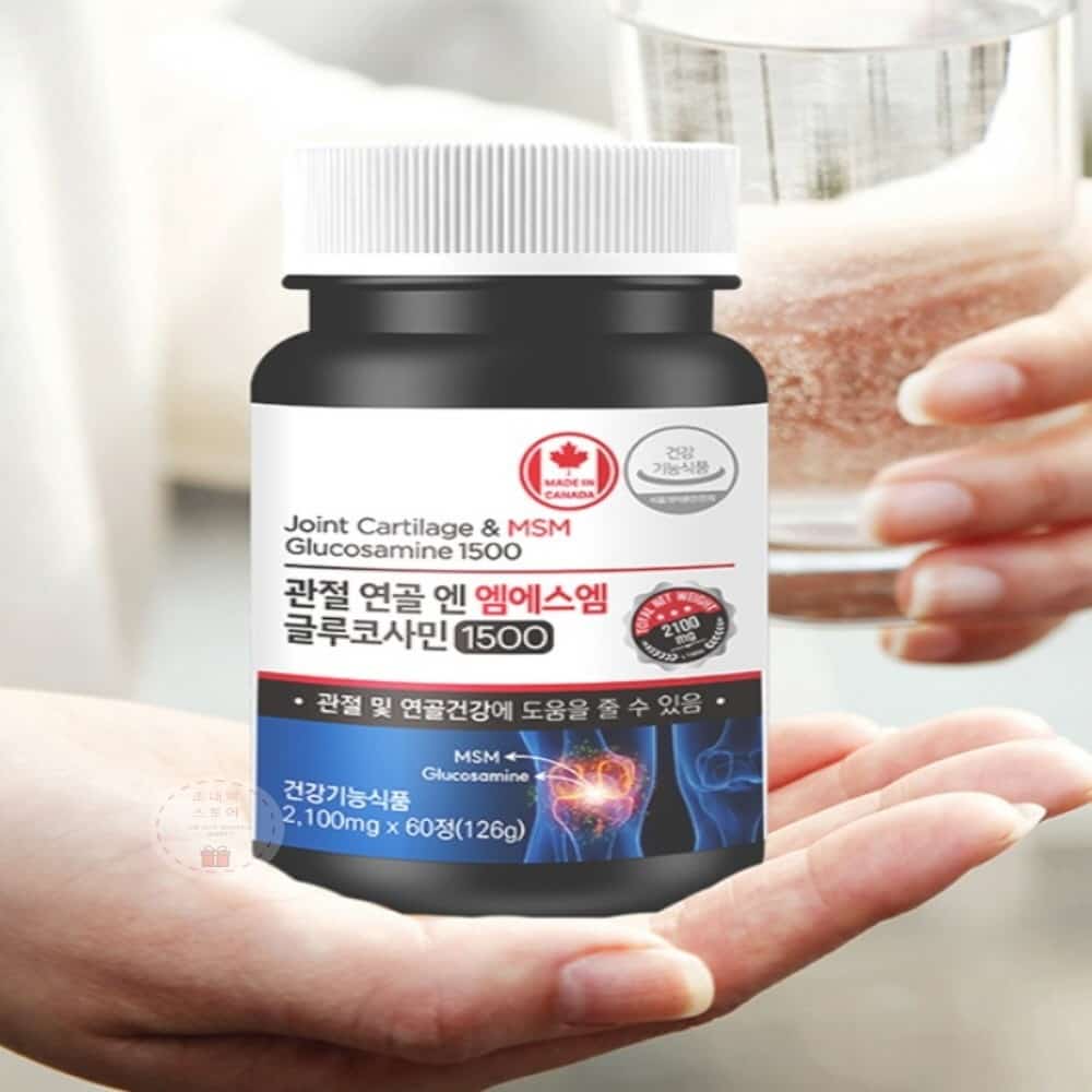 ND 관절연골건강 MSM글루코사민1500 2,100mg x 60정 관절케어 <b>초록입홍합분말</b>