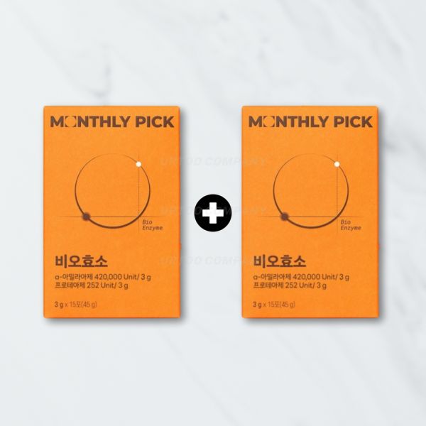 1+1 <b>먼슬리픽</b> 비오<b>효소</b> 국내산 자연발효 <b>효소</b> 2박스 (30포)