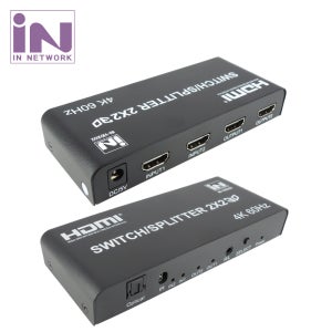 인네트워크 HDMI 2:2 매트릭스 HDMI 2.0 선택 분배기 4K 60Hz IN-HD202