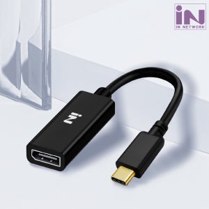 인네트워크 USB 3.1 TO DP 컨버터 PVC 바디 4K60Hz IN-U31DPBK