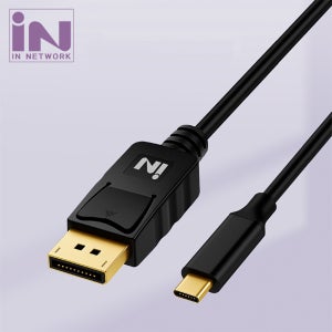 인네트워크 USB C타입 to DP 변환 케이블 1.8M IN-U31DP4K18BK