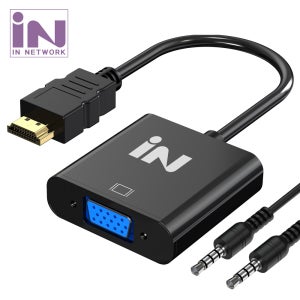 인네트워크 HDMI to VGA RGB 컨버터 블랙 오디오지원 MJ-HVC03W