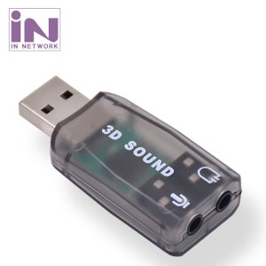 인네트워크 USB 5.1 사운드카드 젠더형 블랙 IN-U51GB