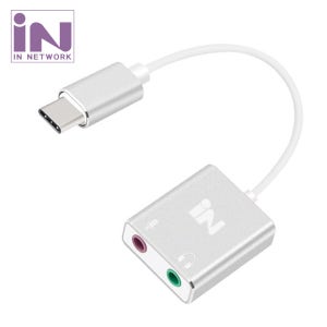 인네트워크 C타입 7.1채널 사운드카드 케이블형 실버 IN-U71WN