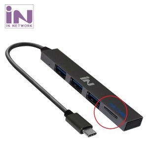 인네트워크 C타입 to USB 3.0 3포트 SD 리더기 IN-C3U3MSD