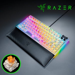 [국내정발] 레이저 블랙위도우 V4 75% 팬텀화이트 영문판 오렌지축