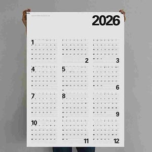 2026년 포스터벽걸이달력 일년 한장 큰달력 메모 챌린지