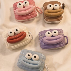 꾸꾸돌 페이스 팝 컬러 에어팟케이스 프로 에어팟4 귀여운 이어폰케이스 우정템 유니크 감성