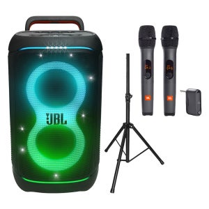 JBL 제이비엘 PARTYBOX 파티박스 520+JBL AS3 2채널 무선마이크+스탠드