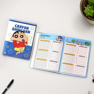 오늘출발 짱구 다이어리 2026년 만년 위클리 먼슬리 데일리 블루, 1개