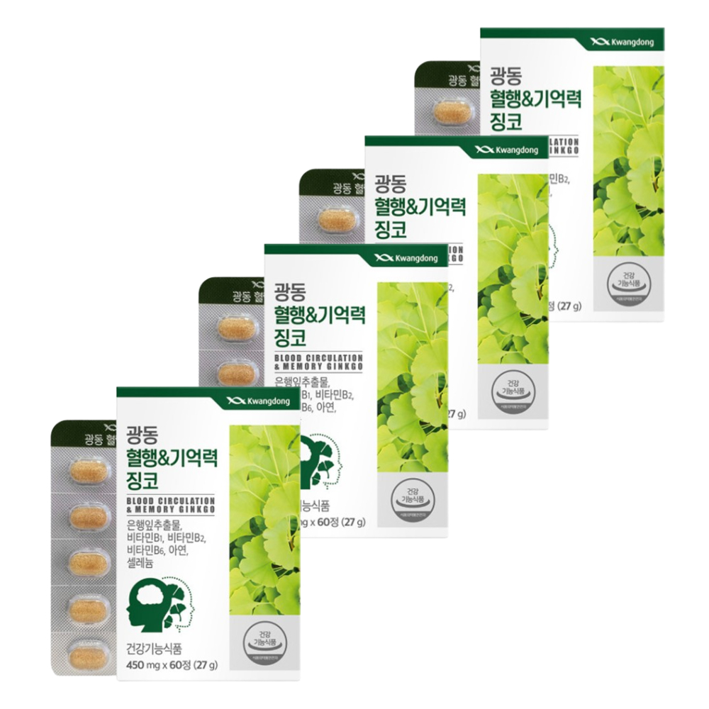 은행잎추출물 산화아연 혈행건강 징코영양제 징코추출 당귀분말 비타민비 4박스