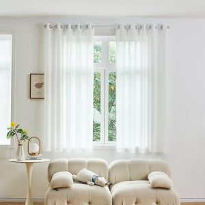 비침없는 밀크쉬폰 창문커튼 2p/차르르 작은창커튼