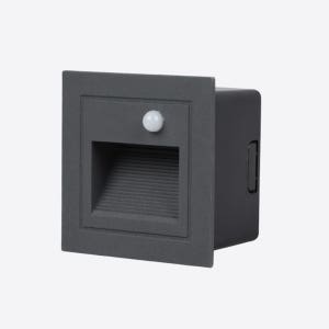 더쎈 LED 계단 센서등 전구색 그레이 매입등 스텝등 발목등 3W 야간 복도