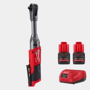 밀워키 12V 충전 임팩트 라쳇 롱리치 M12 FIR38LR-252 2.5A 배터리 풀세트