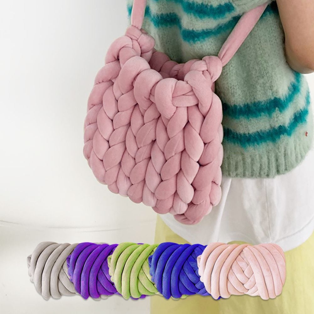 자이언트얀 가방 뜨개실 핸드니팅 벨벳자이언트