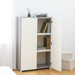 두리앳가구 그리메 3단 수납 책장 도어형 올문장 810