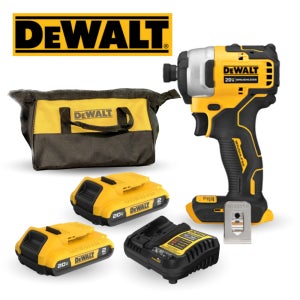 디월트 DCF809D2 충전 임팩트 드릴 20V 2.0Ah 배터리 2개 + 파우치 세트