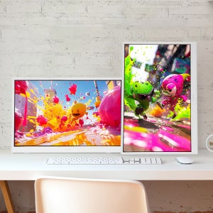 인터픽셀 IP1640 IPS 165Hz 포터블 화이트 게이밍 모니터 멀티 앵글 컨트롤 피벗