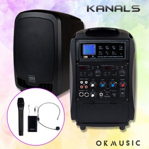카날스 AT-260BN 이동식 앰프 2채널 블루투스 스피커 충전식 야외 행사 스튜디오