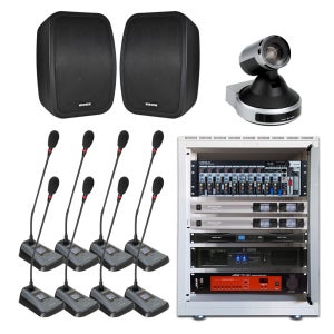 메가라인 MGW9608 화상회의 무선회의용마이크 시스템 에코캔슬러 구즈넥마이크 ptz카메라